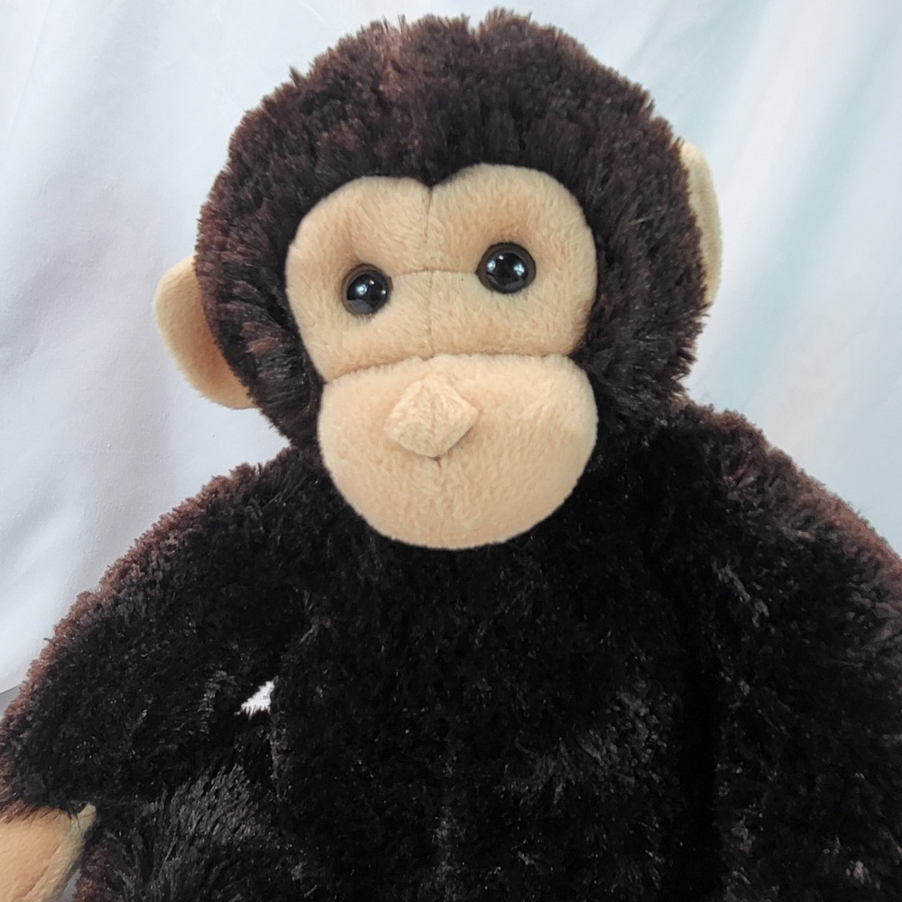 Destination Nation Brown Monkey Chimp Stuffed Plush Animal Doll 12"
